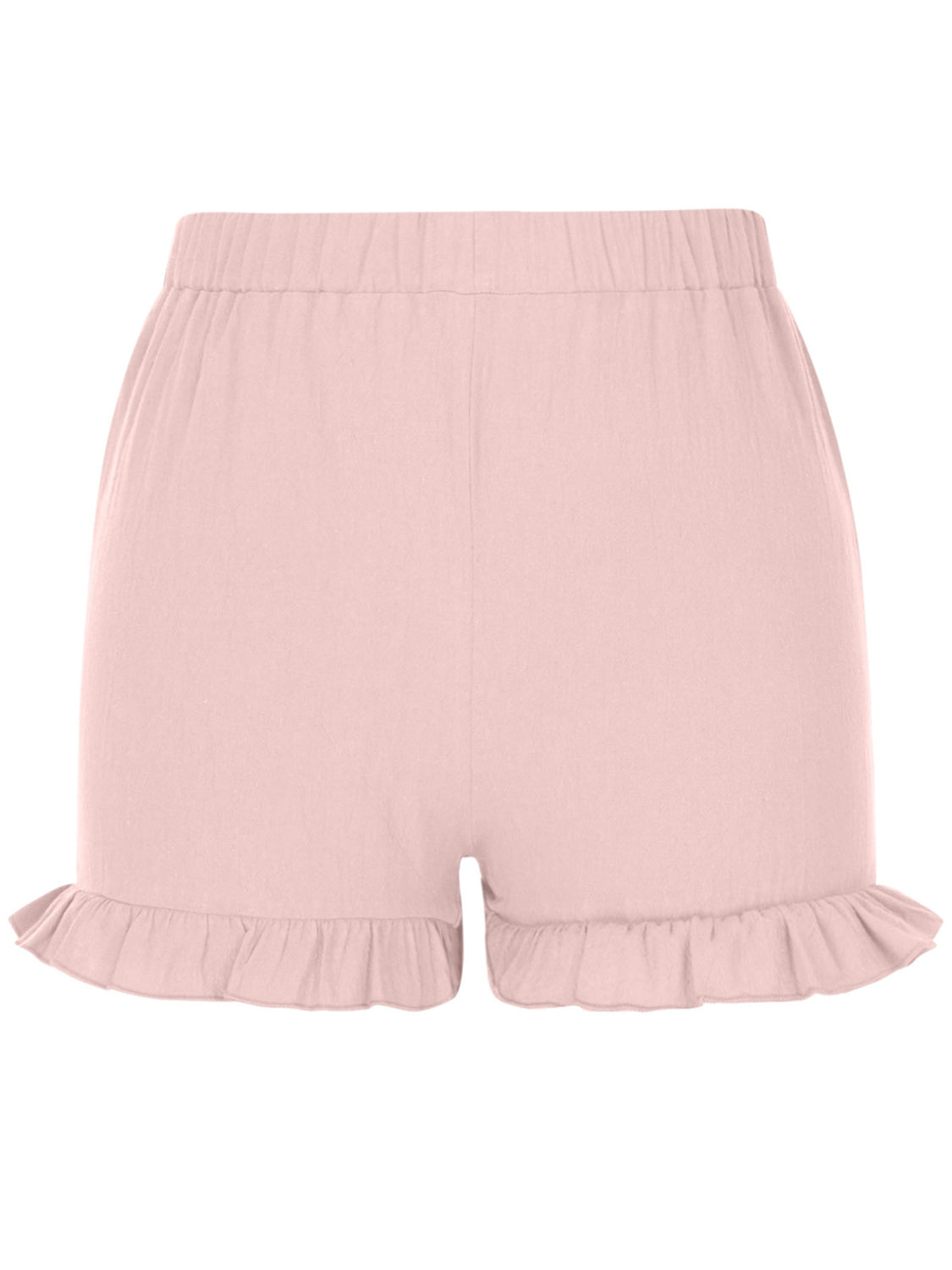 Frill Elastic Waist Shorts