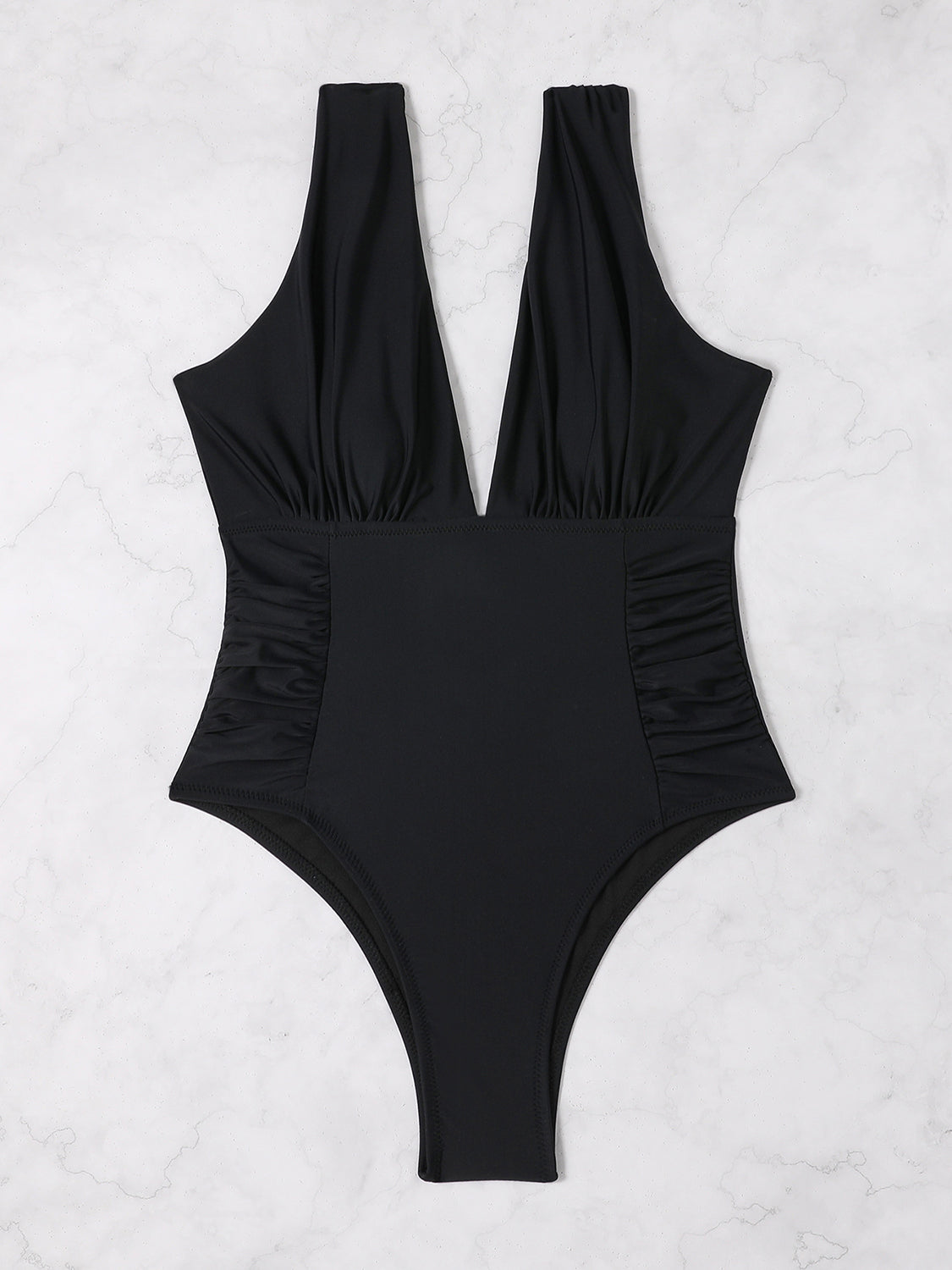 Plunge Wide Strap One-Piece Swimwear