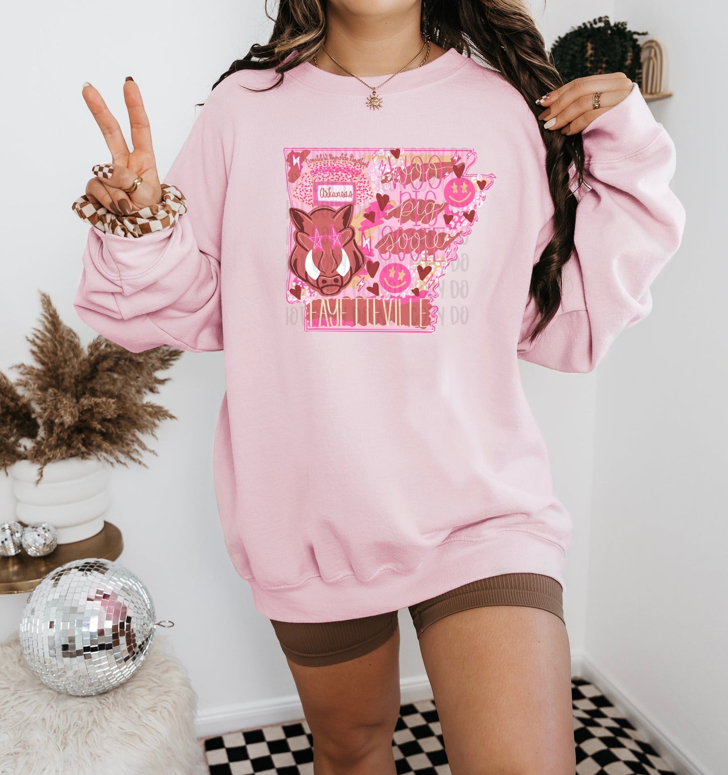 Preppy State Sweatshirt - Pink