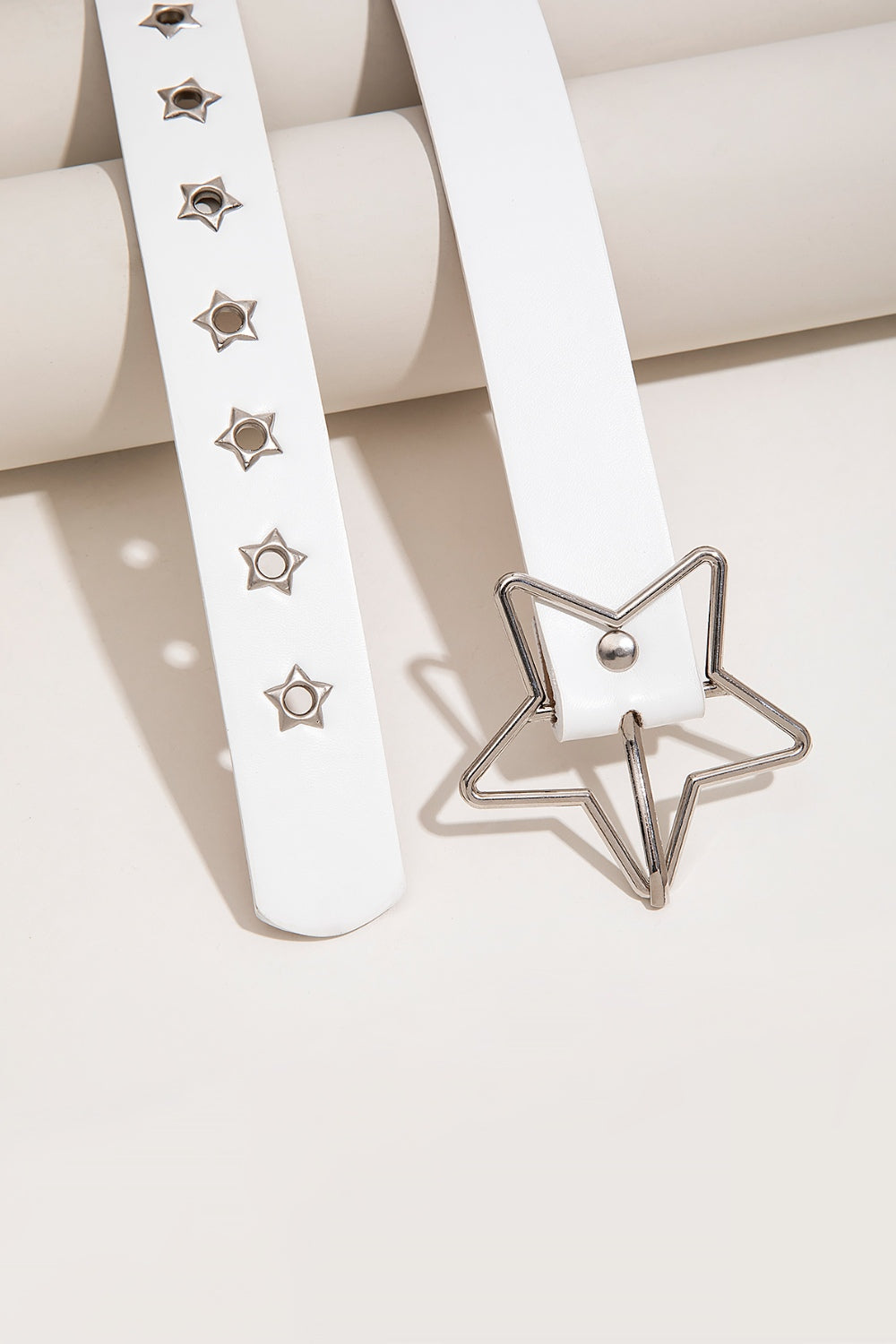 PU Leather Star Shape Buckle Belt