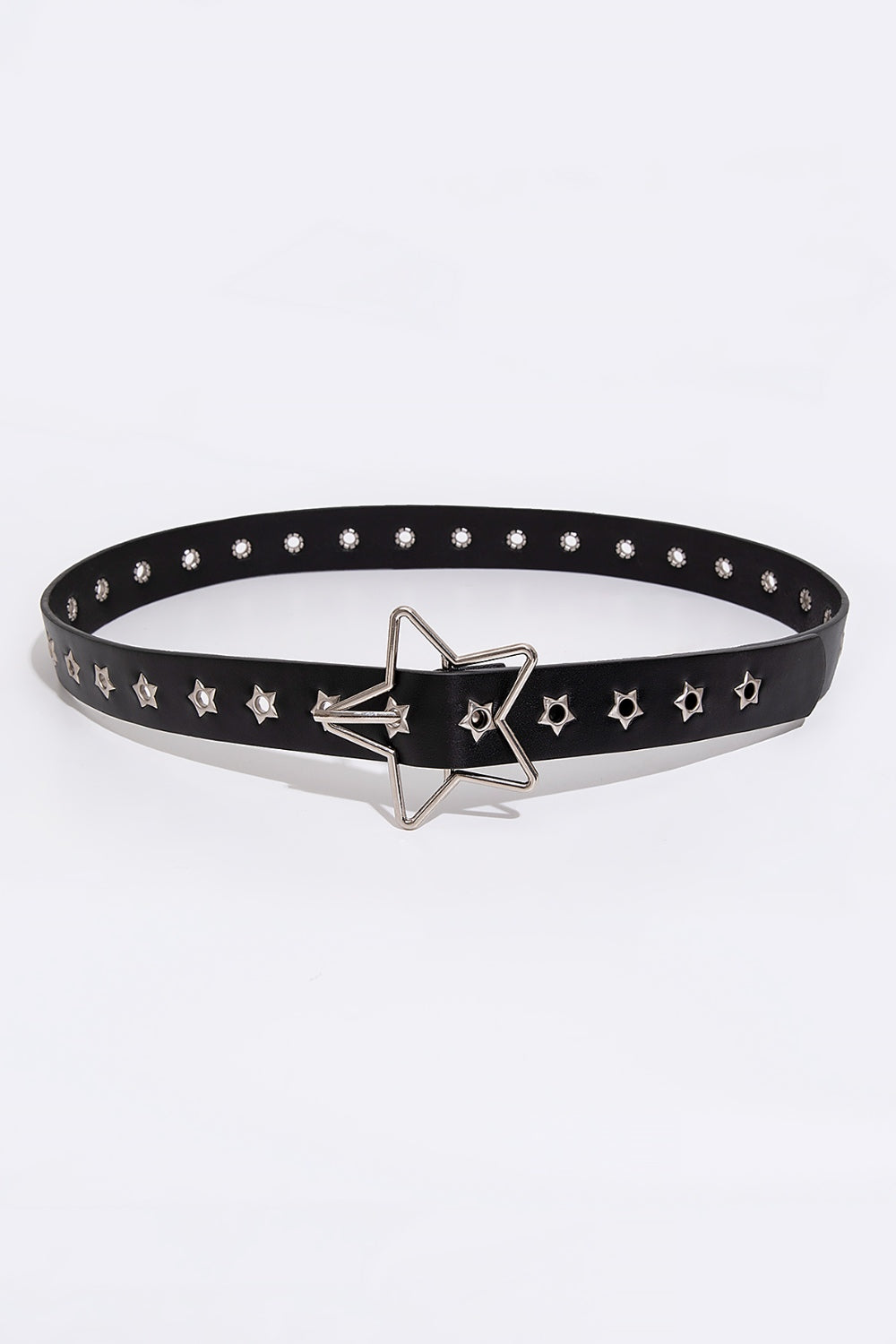 PU Leather Star Shape Buckle Belt