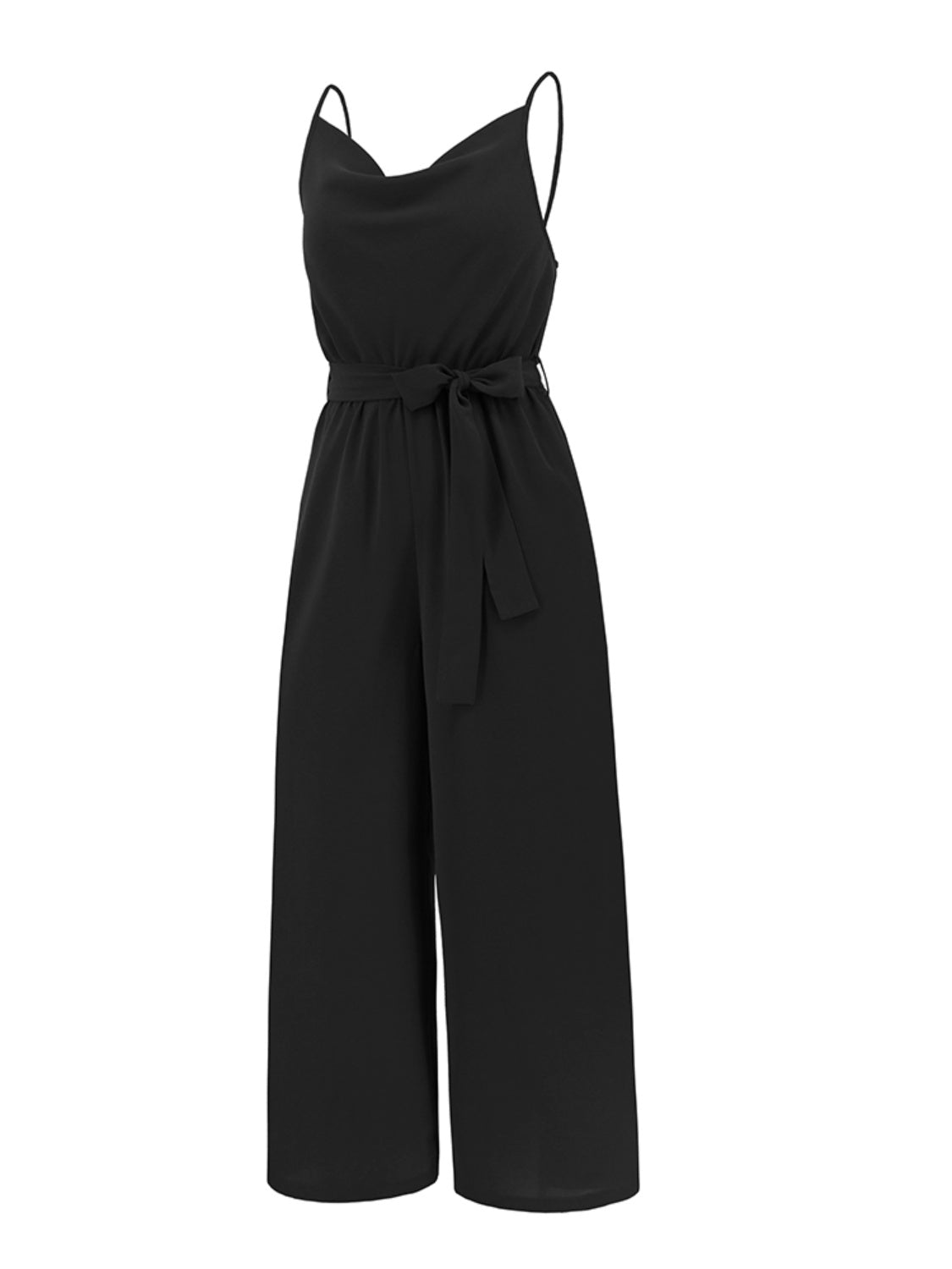 Tied Spaghetti Strap Wide Leg Jumpsuit